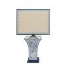 Лампа фарфоровая с абажуром принт 21х21 h=30