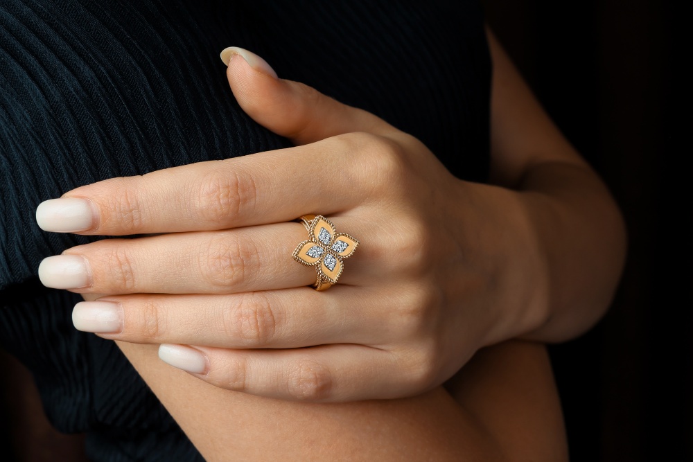 Кольцо Roberto Coin Princess Flower коллекция 2022-2023