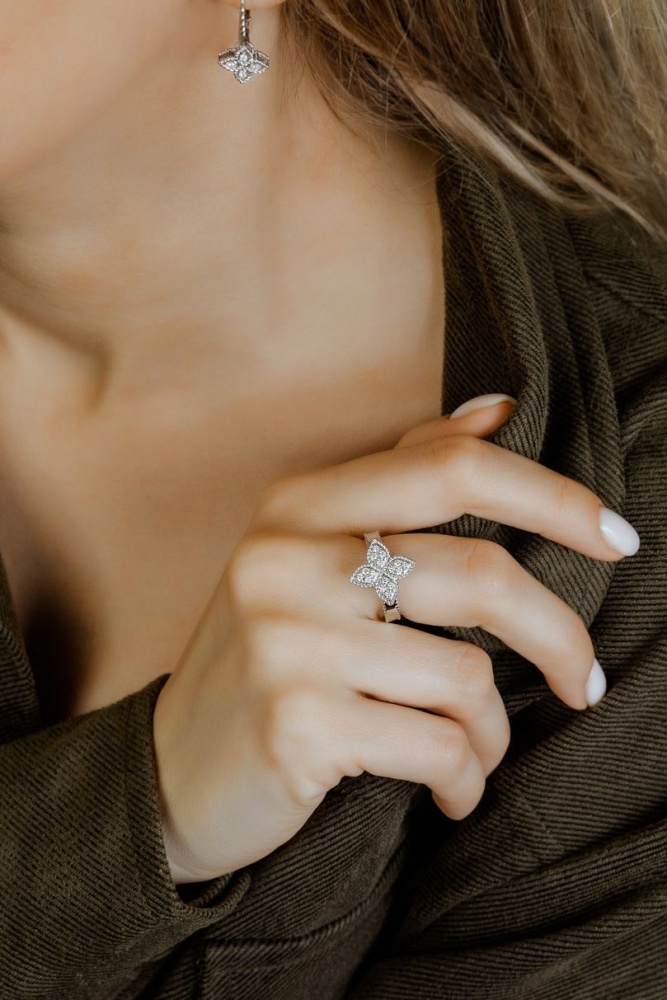 Серьги Roberto Coin Princess Flower коллекция 2022-2023